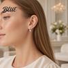 Long-lasting Shine Earrings 1 Pair Women Earrings Cubic Zirconia Drop-Shaped