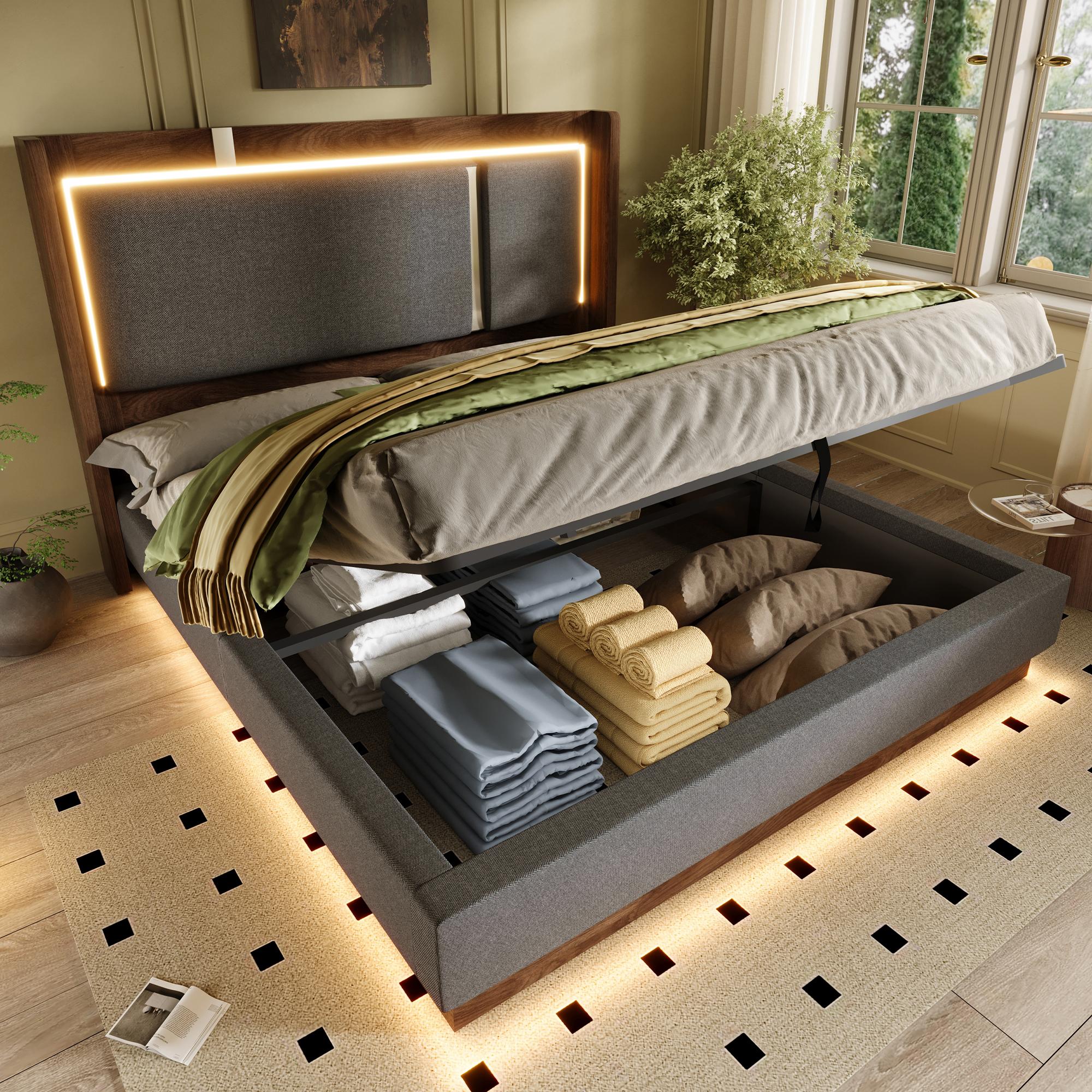 140x190 Double Bed Upholstered Bed with