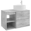 Bathroom Furniture Set 2 Pcs Concrete Grey Particleboard