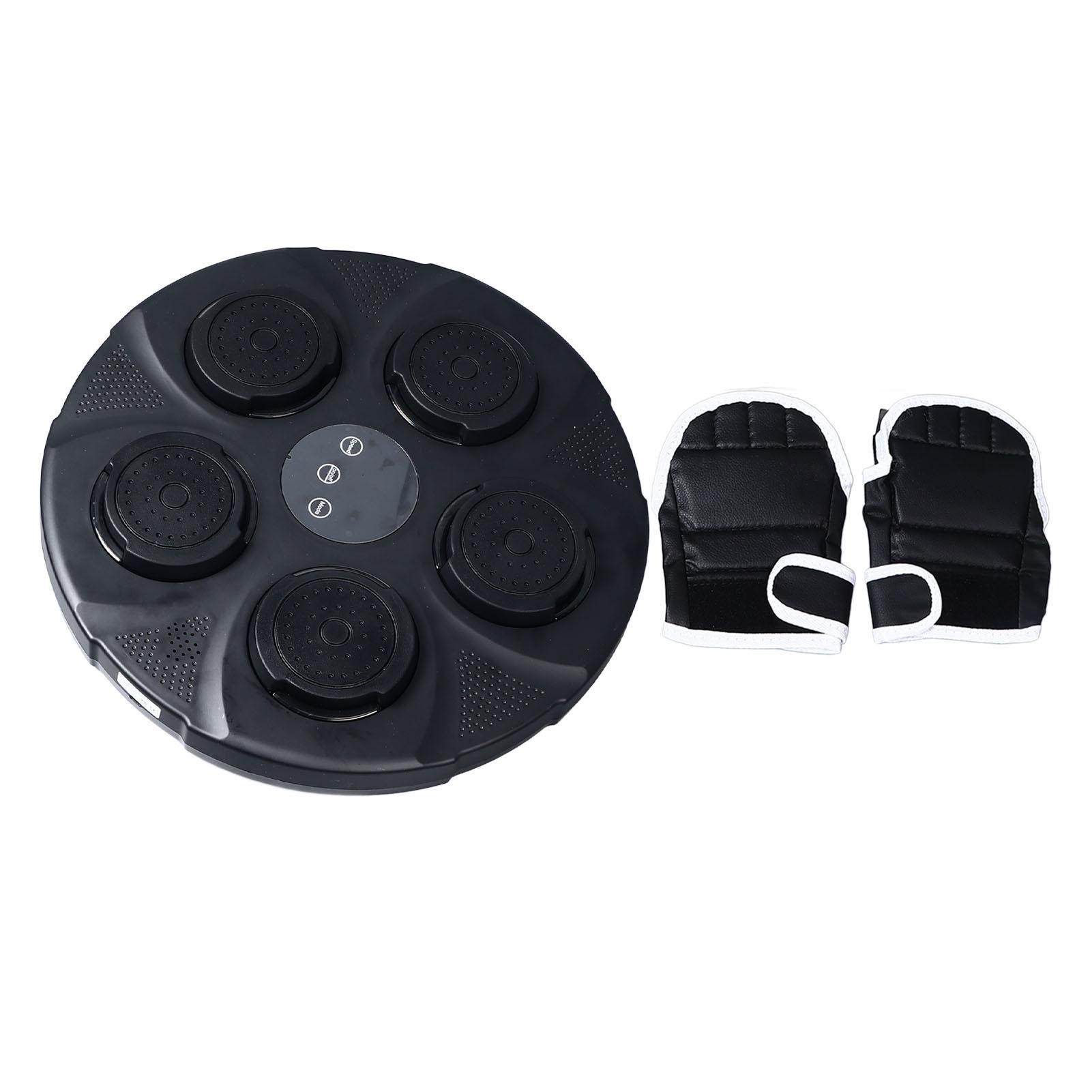 

Музыкальный боксерский тренажер, черный настенный Bluetooth с перчатками для взрослых, музыкальное боксерское тренировочное оборудование