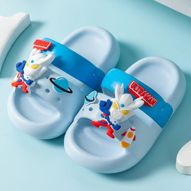 

Летние детские тапочки с героями мультфильмов для мальчиков, для ванной, дома, нескользящие, классные тапочки с мягкой подошвой 180Mm recommended foot length 17-17.5