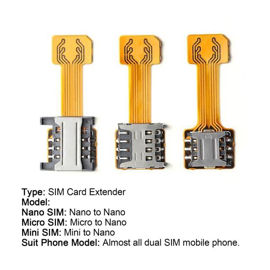 TF Hybrid Sim Slot Dual SIM Kartenadapter Micro SD Extender für Android Phone