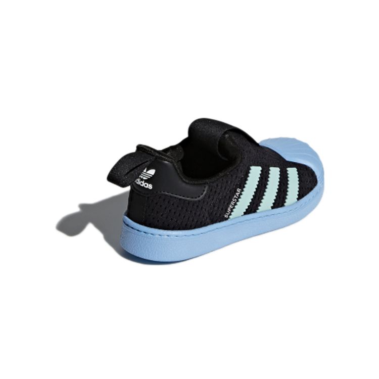 Adidas Originals Superstar 360 Low Top Walking Shoes Baby Shoes Black Blue AQ0205