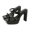 High heels sandals women's summer temperament half drag waterproof table thick heel with sandals