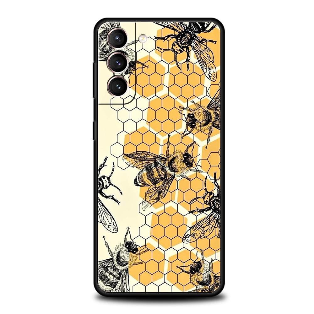 Bee Honey Phone Case For Samsung Galaxy S25 Edge S24 S23 S22 Ultra S20 S21 FE 5G S10 S9 Plus S10E Soft Cover