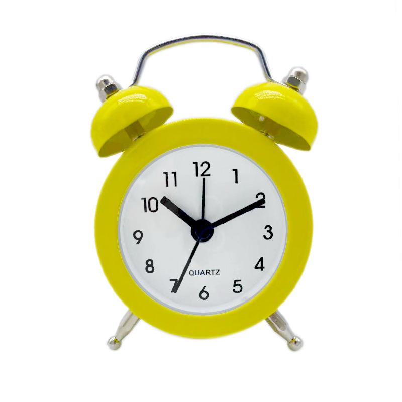 Mini Metal Alarm Clock Cute Creative Student Children's Small Alarm Clock Exchangeable Clock Face