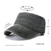 Couleur Militaire Simple Uni Réglable Chapeau Haut Plat Pêche Coton Lavé Vintage Genre Neutre Femmes Hommes Pour Chapeaux Casquette Militaire Extérieur Soleil