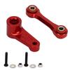 RC Servo Horns Set Aluminum Alloy Easy Replaceable 23T RC Servo Horns Steering Gear Rod for ARRMA 1 7 1 8 Red