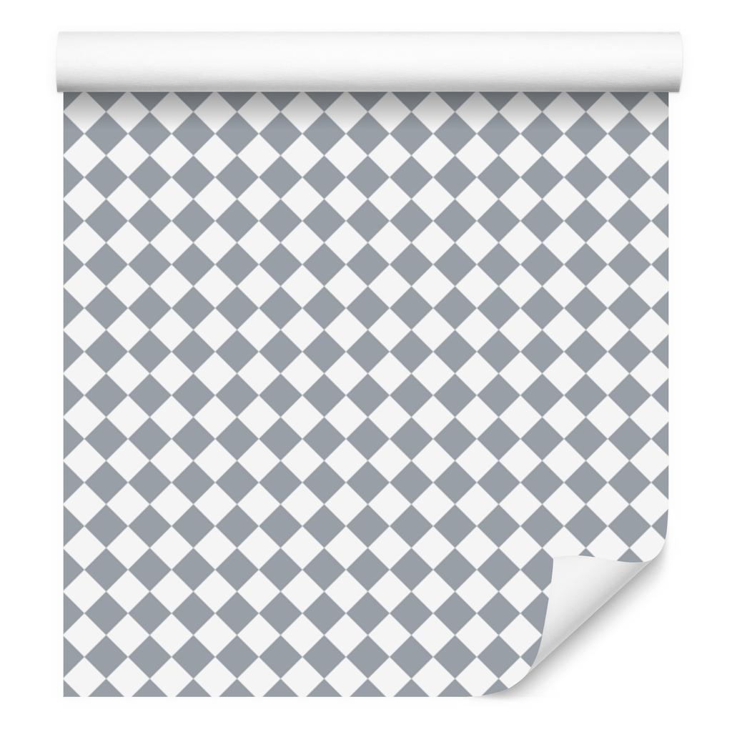 Geometric rhombus wallpaper light gray, white and gray 50x1000