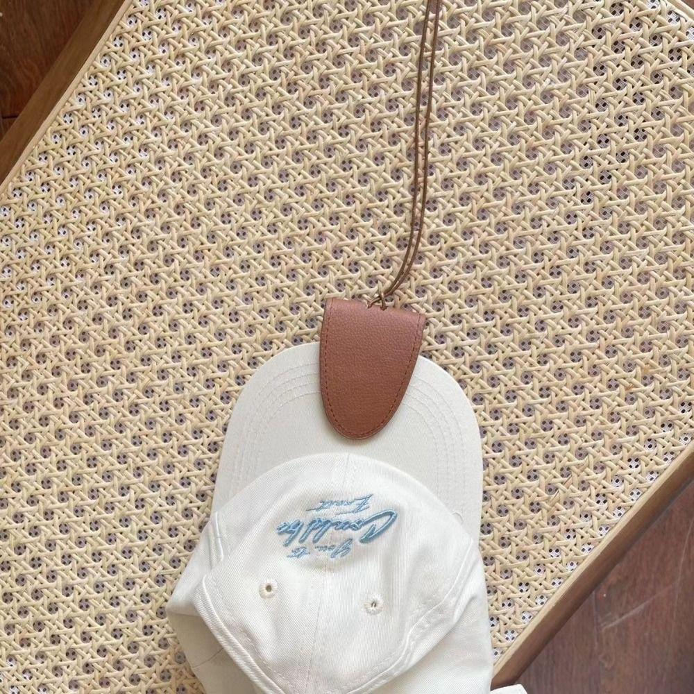 Neck Hanging Lanyard Glasses Clip Hat Holder Sunglasses Storage Pu Leather Magnetic Hat Clip Beach