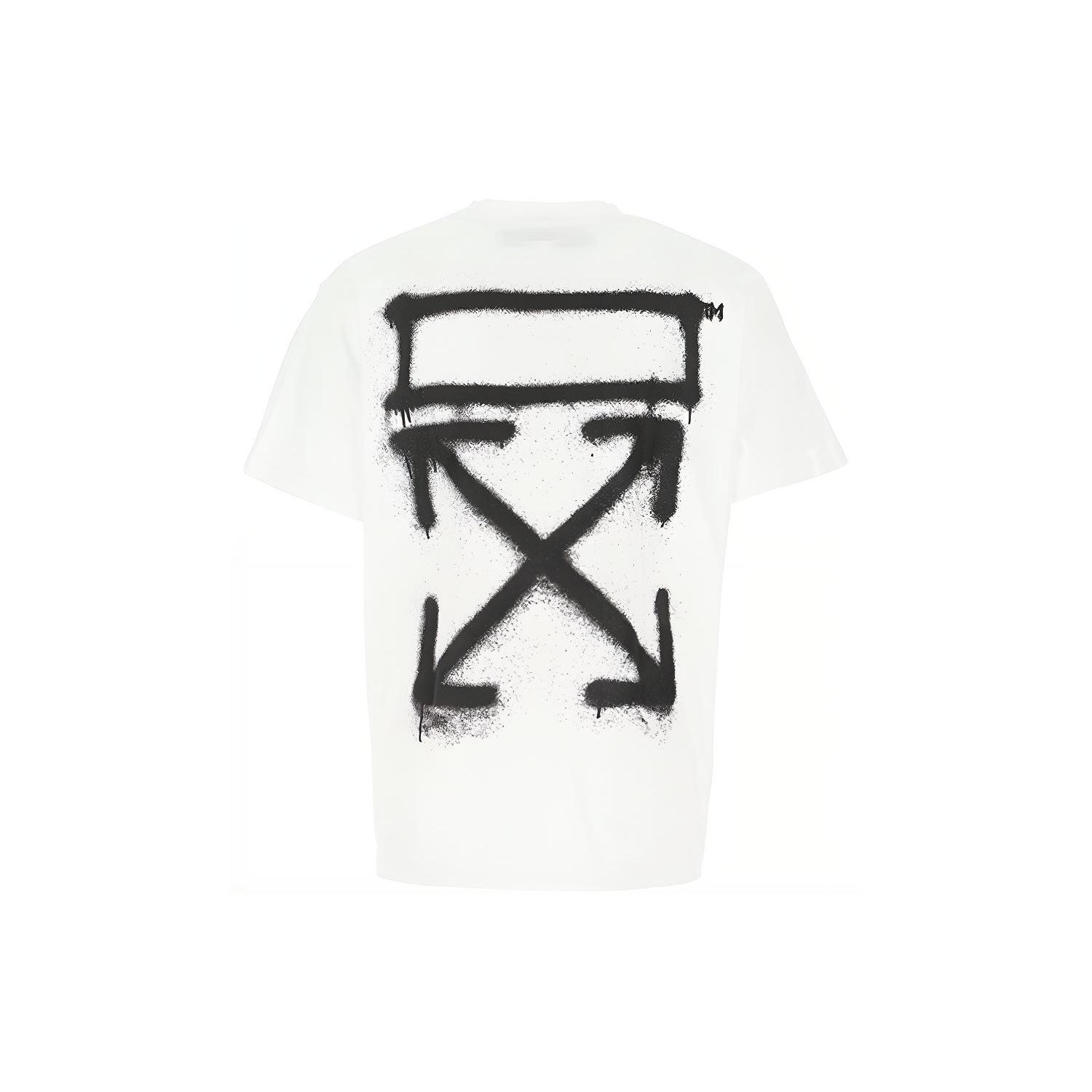 

Off-White Футболка с круглым вырезом и принтом стрелок из аэрозольной краски, мужские топы, белые OMAA038R201850150110 XS