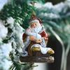 Dekoracja na przyjęcie bożonarodzeniowe Wiszące ozdoby Figurki obejmującego się Świętego Mikołaja Mini zawieszka Święty Mikołaj Ozdoby na choinkę Domowe dekoracje świąteczne