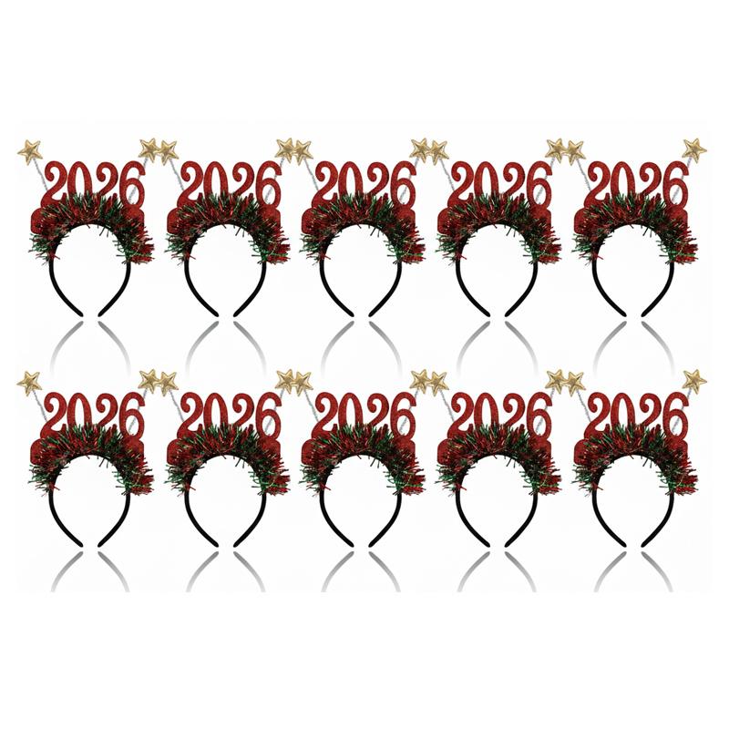 2026 Christmas Headband New Design Digital Star Antler Headband for Children Xmas Party Decoration Headwear