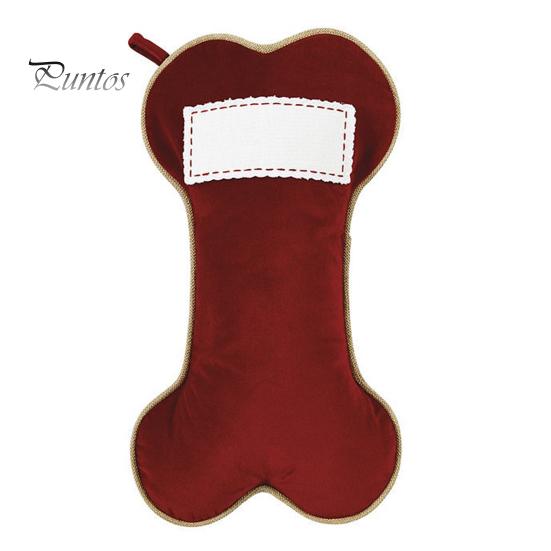 

Рождественский подарочный пакет, легко повесить, увеличивает атмосферу, праздничные носки с собачьими костями, подарочный пакет красный