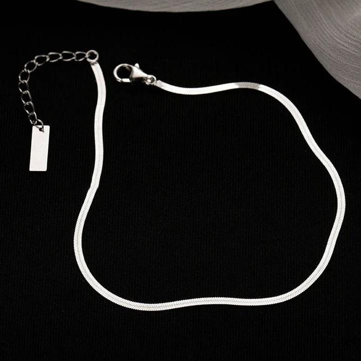 PONYKISS Модные серебряные минималистичные геометрические браслеты на ногу Корейская версия Изысканное классическое аксессуар класса люкс