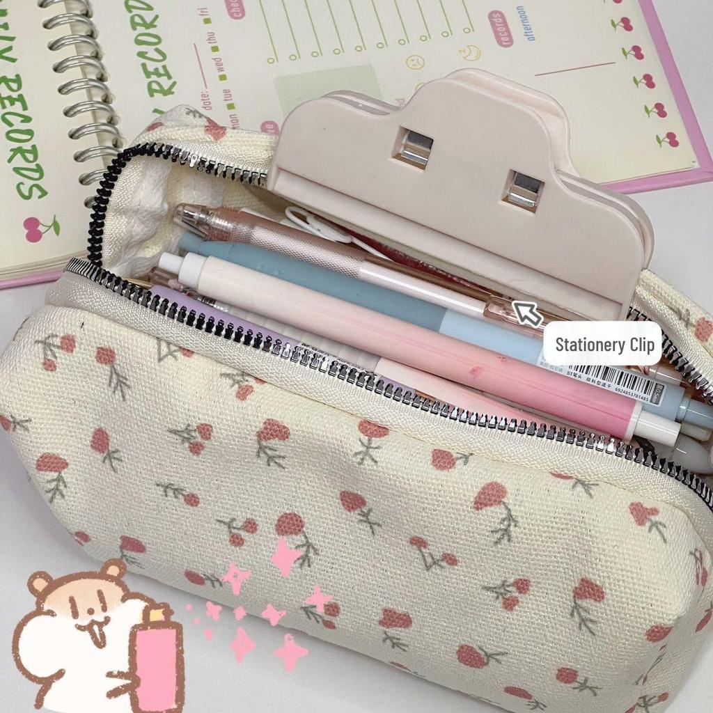 2025 High-Capacity Floral Pencil Case - Cute & Stylish for Middle School Girls