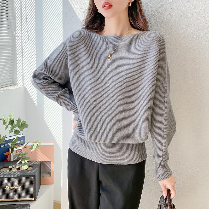 

Mocana Loose Fit Batwing Knit Sweater One Size