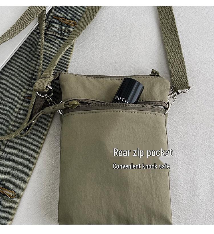 Women's Nylon Canvas Crossbody Handbag - Mini & Lightweight for Autumn/Winter