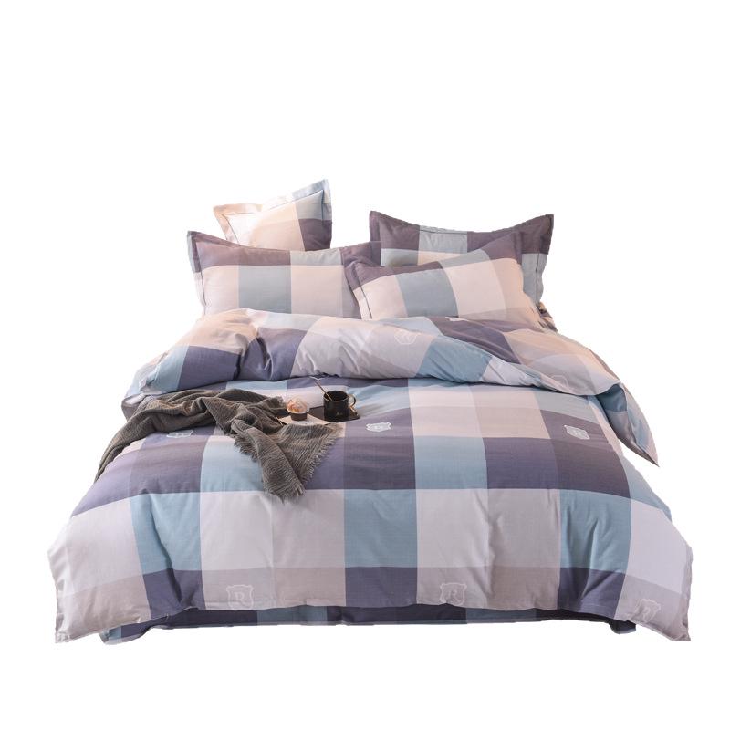Thickened Brushed Pure Cotton Autumn/Winter Bedding Set - All-Season Universal (Four-Piece & Three-Piece Options)