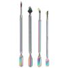 4pcs Stainless Steel Nail Cuticle Pusher Cuticle Trimmer Remover Set Manicure Tool