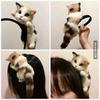 Papa Cat Kitten Headband & Hairpin Set: Playful Korean Hair Accessories for Girls