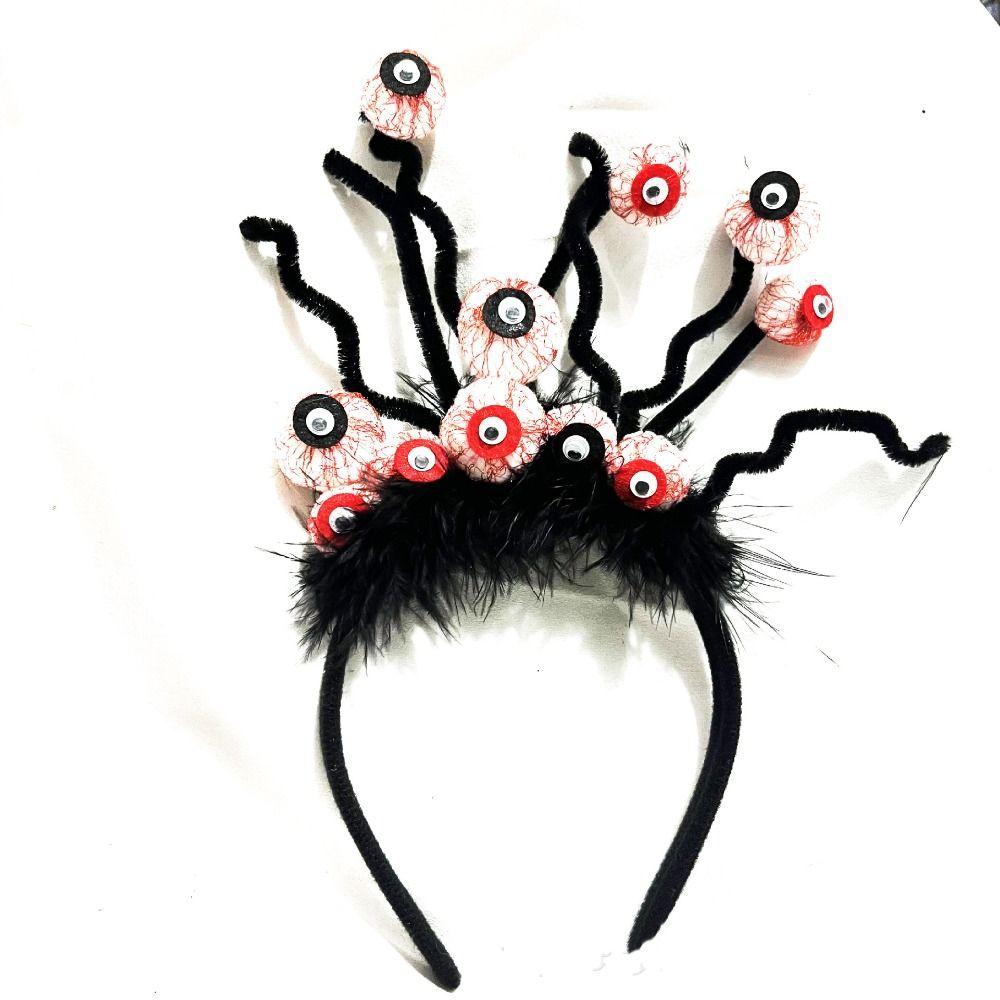 Lightweight Halloween Eyeball Headband Headdress Horror Hair Hoop Spooky Hairband  Festival
