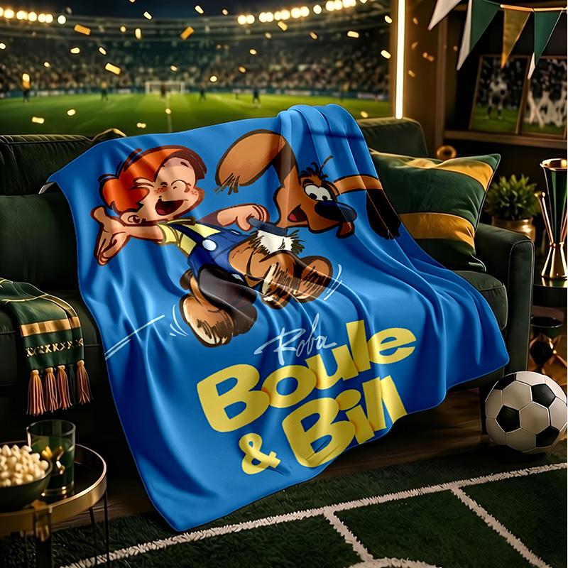 Dog Boule Blanket Lightweight Flannel Bedding Blanket Perfect for Travel, Camping, Living Rooms, Offices, Sofas, Fan Christmas gift