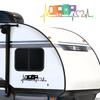 Autoaufkleber Kreativer Reiseanhänger Herzschlag Lebenslinie Dekor Aufkleber für Wohnmobil Wohnwagen Campervan Anhänger Wohnmobil Wohnmobil Bus