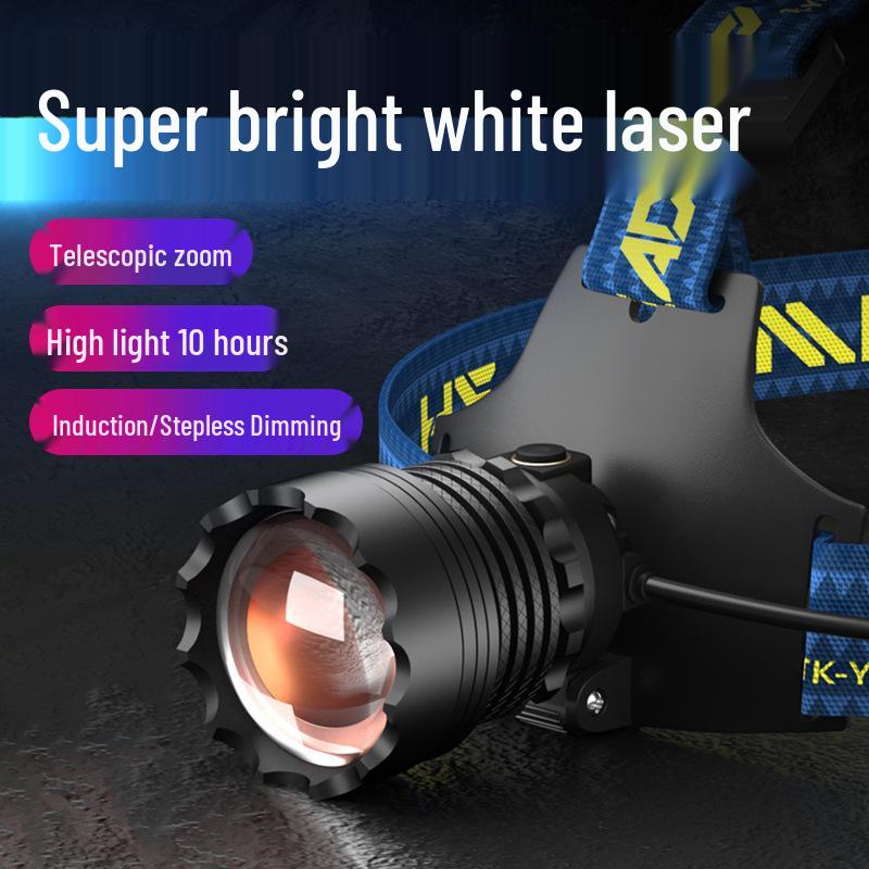 Rechargeable High-Power Headlamp: Super Bright White Laser with Induction and Long Battery Life