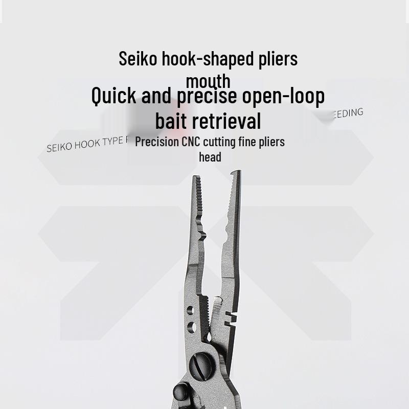 Samba Multifunctional Fishing Pliers: Split Ring Opener, Long Nose Hook Remover, Fish Gripper