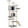 171595 vidaXL Arbre à chat avec griffoirs en sisal Gris clair 191 cm