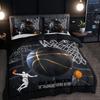 Sports Basketball Duvet Cover Set (1 Duvet Cover + 2 Pillowcase) Soft And Breathable HD Printing Bedding Set For Home Dormitory