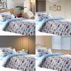 Car Trucks Diggers Cartoon Pattern 3d Digital Printed Bed Set With Polyester Cotton For Kids Bedroom Decor