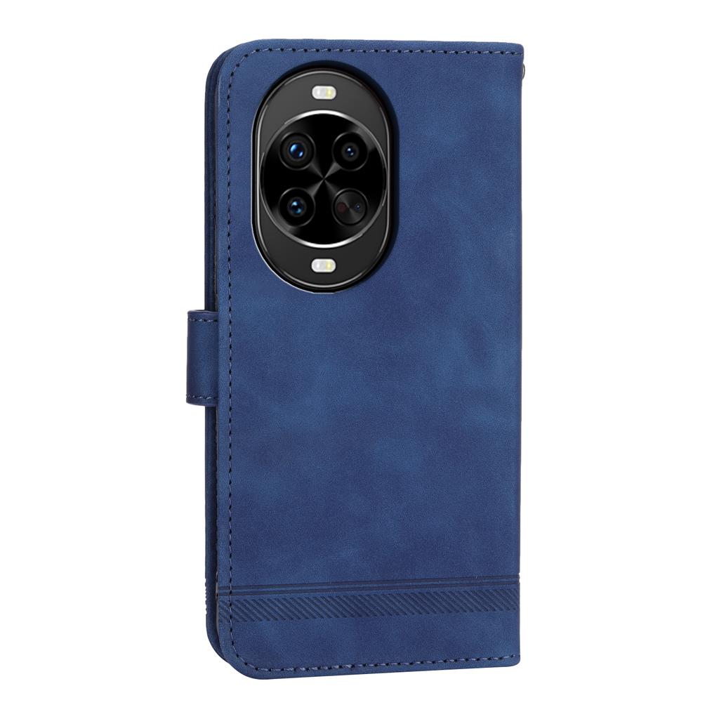 DIERFENG DF-03 Etui do Huawei nova 14 Pro 5G Z nadrukiem linii Portfel Skórzane Etui na Telefon z Paskiem na Nadgarstek