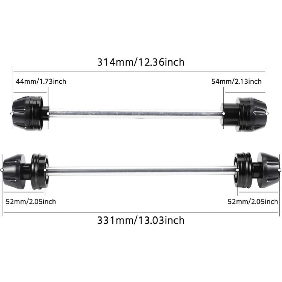 Moto Front Axle Fork Crash Slider Swingarm Spools Stand for Ducati 1199 1299 for Panigale V4 V2 for Multistrada 1200 (Color : Front Black)