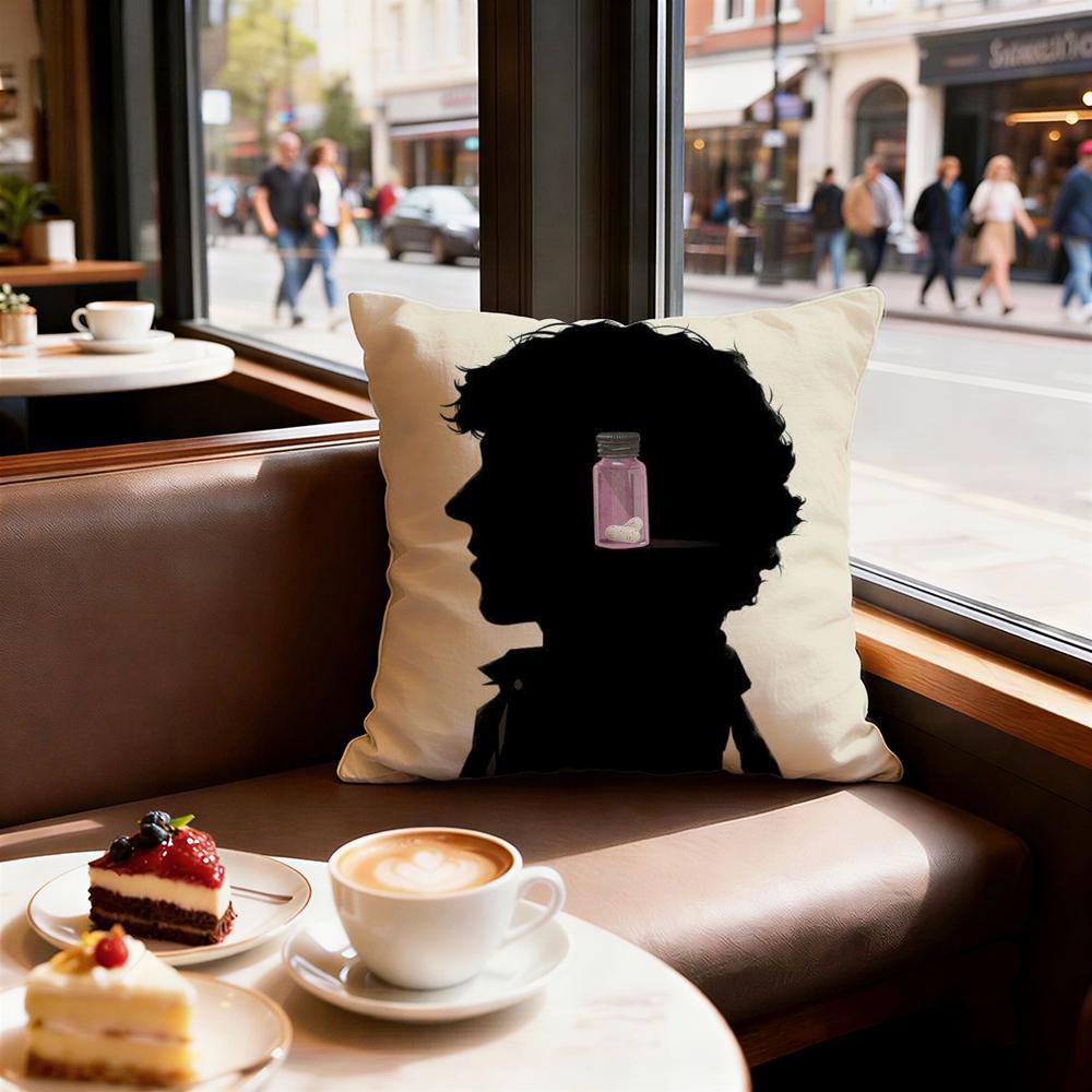 Literary Sherlock Holmes Cushion Cover Decorative Cushions Covers Cover Sofa x Pillow Piece x x Pillowcase