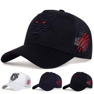 Tiger Embroidery Baseball Cap Men Women Hip Hop Hat Summer Leisure Trucker Hats Unisex Snapback Caps Gorras