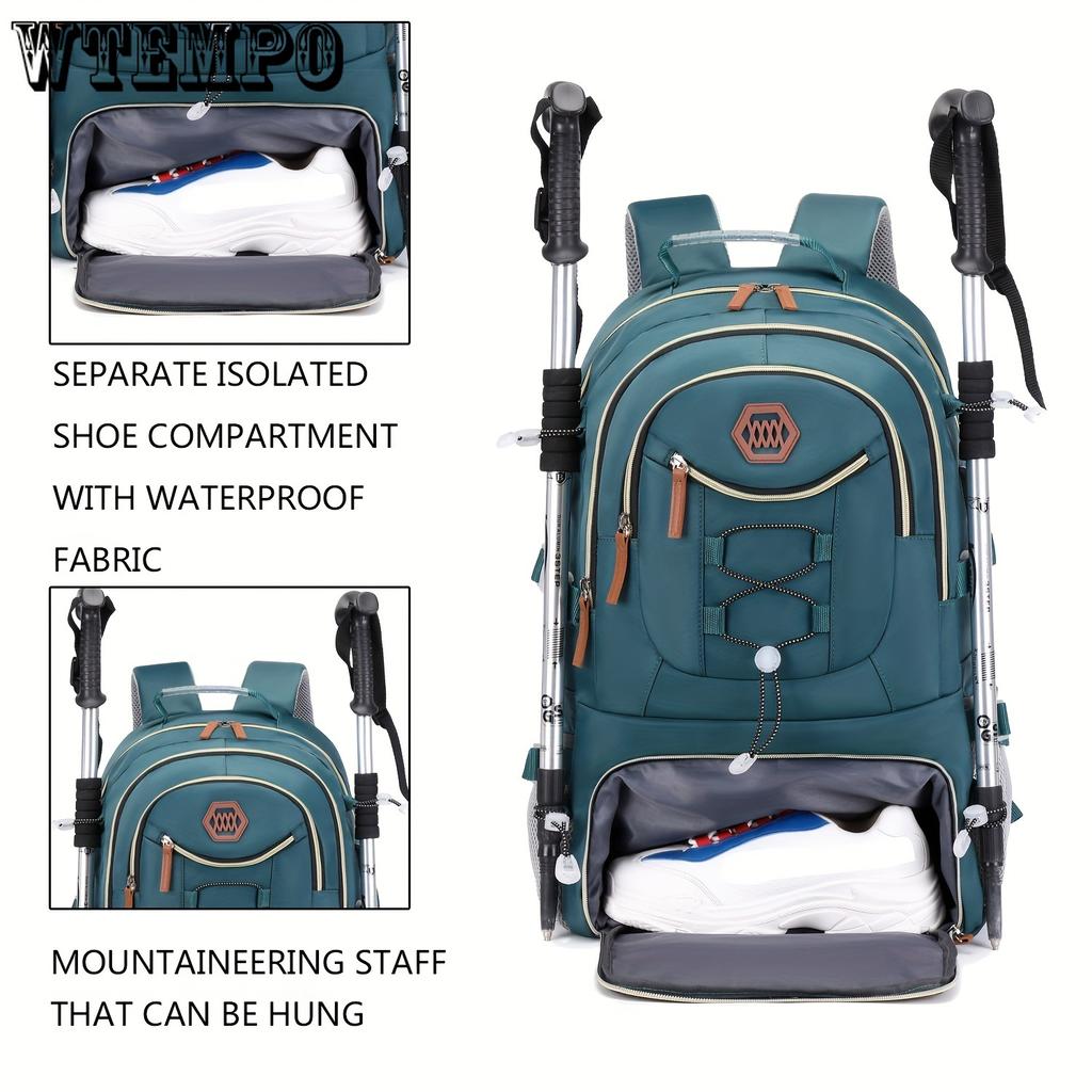 Venkovní cestovní batoh s velkou kapacitou pro sportovní kempování, vhodný pro muže i ženy s 17palcovým přihrádkou na notebook