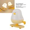 Cute Skateboard Chicken Night Light Warm White Stepless Dimmable USB Rechargeable LED Bedside Lamp for Bedroom