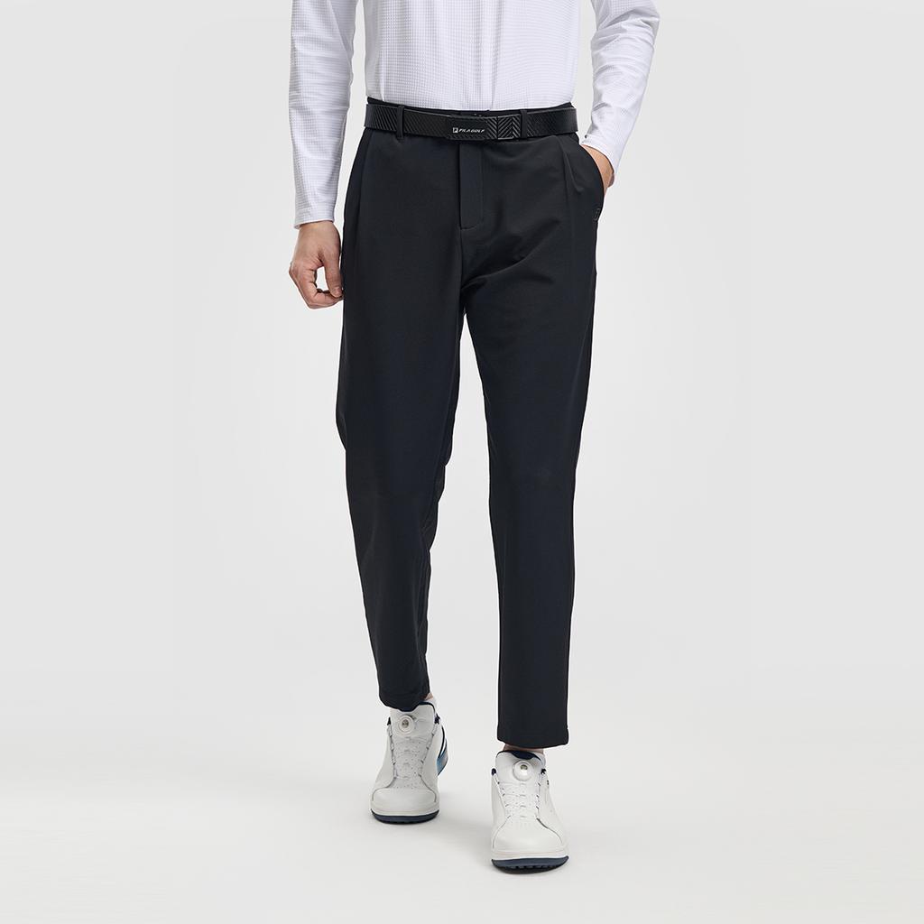 FILA Golf Series Fashion Simple Sports Golf Versatile Comfortable Straight Leg Woven Casual Pants Men bottoms Deep-Black A11M615801FBK
