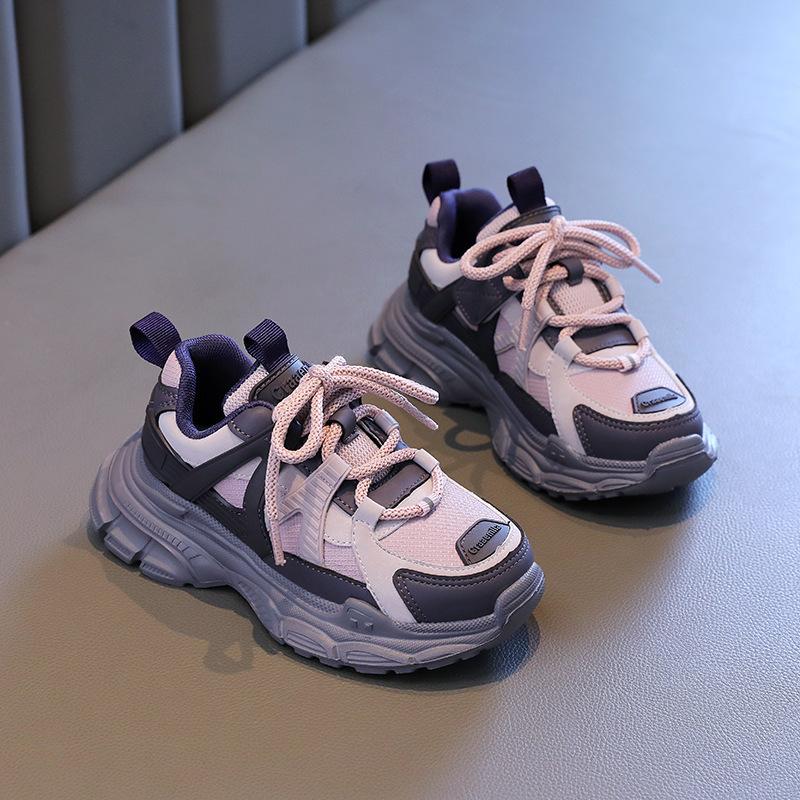 Girls' shoes, children's sneakers, dad shoes, boys' popular styles, new autumn collection, lightweight and breathable, for medium and large-sized