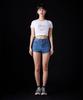 ASTRAL PROJECTION Chrome Heart Supima Spandex Crop Top_White