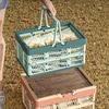 Large Capacity Outdoor Picnic Basket Plastic Foldable Storage Box  For Kitchen and Camping
