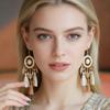Bohemian Long Tassel Earrings, Women's High-end Vacation Style, Personality Exaggerated Earrings, Retro Ethnic Style Earrings