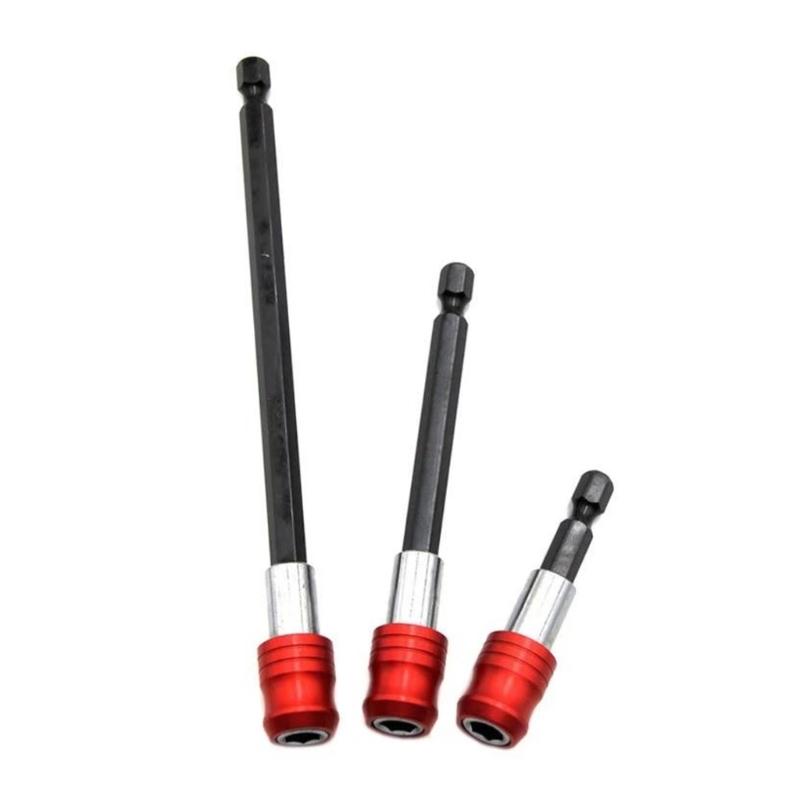 

3Pcs Hexagonal Handle Red Extended Quick Release Locking Extension Rod Extension Rod 300mm Screwdriver Extension Rod 1