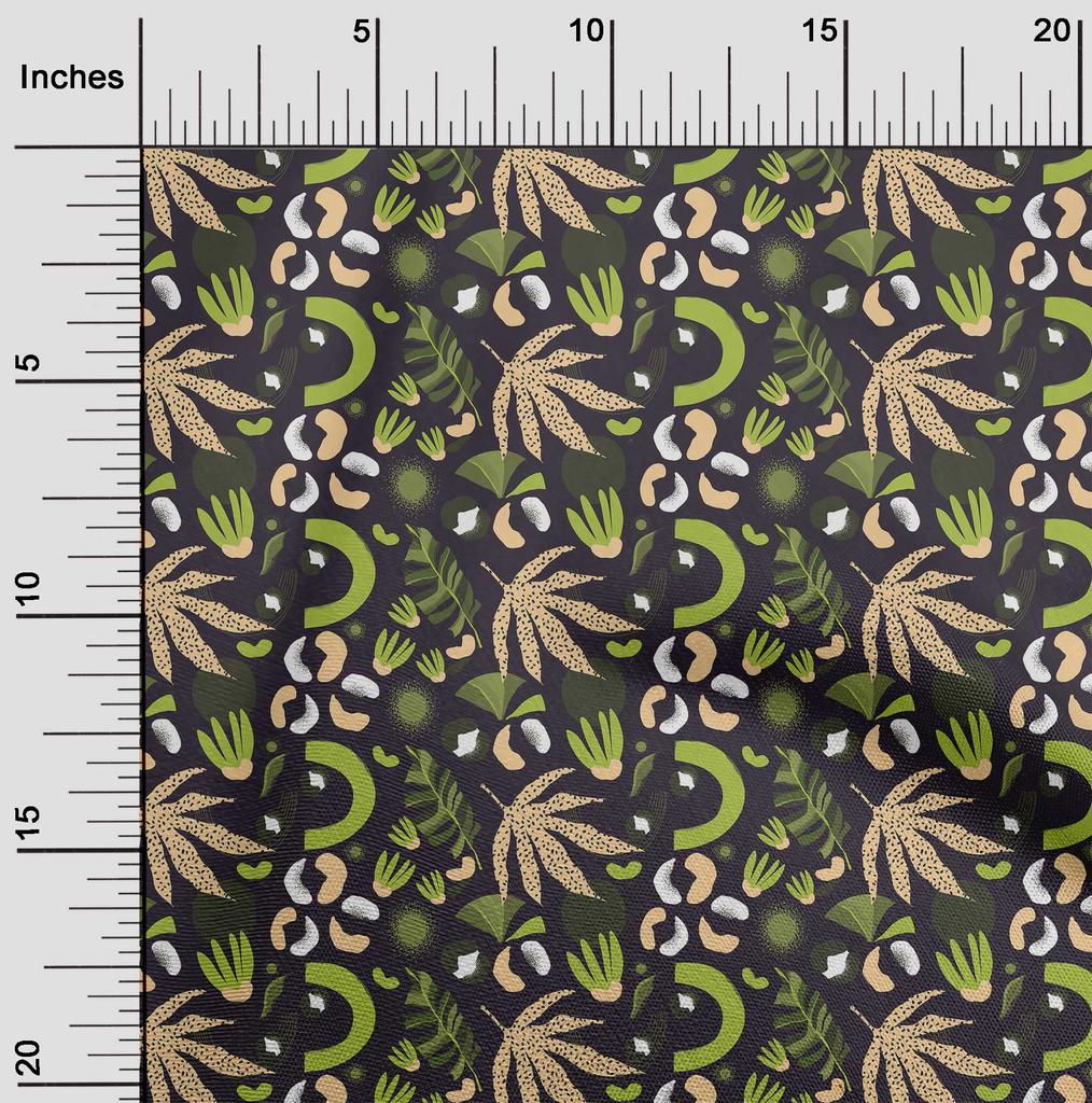 oneOone Cotton Flex Bluish Violet Fabric Tropical Abstract Dress Material Fabric Print Fabric by The Yard 40 Inch