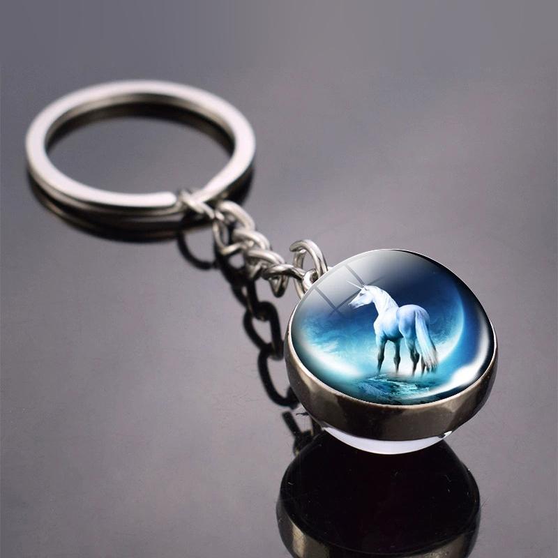 Glow In The Dark Horse Pendant Glowing Horse Stuff Luminous Horses Glass Ball Pendant Crazy Horse Lovers Gifts