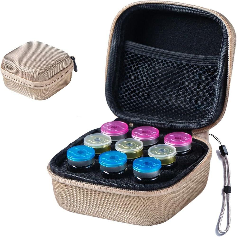 New Design with Hand Strap Insulin Storage Box Space-Saving Design EVA Protection Box 9 Slots Black Storage Container
