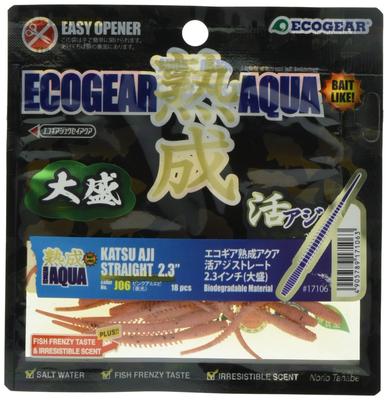 Ecogear Aged Aqua Live Horse Mackerel Straight J06 Pink Krill 2.3" (Large Serving) (Luminous)