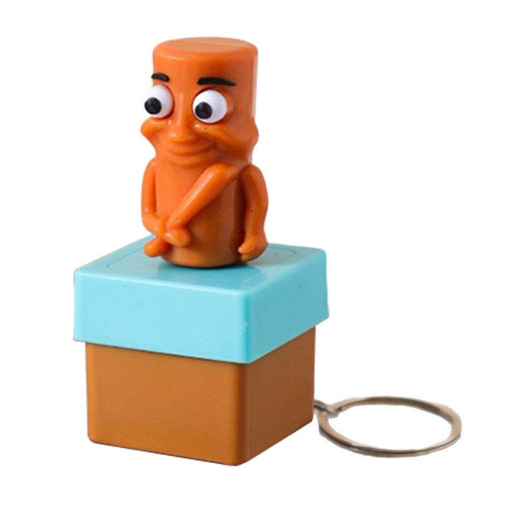 2025 Neu Tung Tung Tung Holz Strichmännchen Knopf Schlüsselanhänger mit Leuchtendem Sound Schlüsselanhänger Anhänger Anime Peripherie Dekor Geschenke